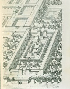 जॉर्जेस पेरोट (1832-1914) और चार्ल्स चिपिज़ (1835-1901) द्वारा टेल एल-अमरना में एक इमारत के परिप्रेक्ष्य दृश्य का चित्रण करते हुए नक़्क़ाशी द्वारा जॉर्जेस और चिपीज़ चार्ल्स पेरोटो