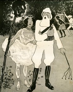 लियोपोल्ड II और क्लियो डी मेरोड एक संचालक युगल गीत, 1904।