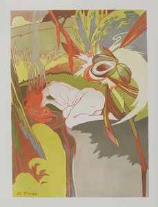 ला सोर्स डु मल, 1894 (वॉव पेपर पर रंग लिथो)