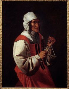 त्रिकोण खिलाड़ी। जॉर्जेस डी ला टूर द्वारा चित्रकारी (1593-1652) द्वारा जॉर्जेस डी ला टूर