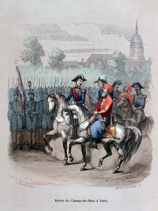 इब्राहिम पाचा के साथ सैन्य समीक्षा, चैंप डे मार्स, पेरिस, c1846 1847 द्वारा जेरार्ड कोर्बिआउ