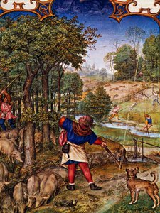 नवंबर का महीना, गेरार्ड होरेनबाउट (सीए 1465-1541 से पहले), अलेक्जेंडर और साइमन बेनिंग (1483-1561), कॉड लैट I, 99 एफ 11वी, नीदरलैंड
