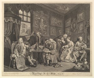 विवाह ए-ला-मोड, प्लेट I, 1 अप्रैल, 1745।