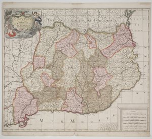 कैटेलोनिया की रियासत, c.1702 (हाथ से रंगी हुई नक़्क़ाशी)