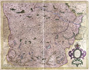 बवेरिया, जर्मनी (उत्कीर्णन) द्वारा जेरार्डस मर्केटर