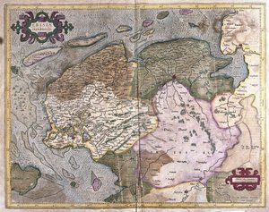ग्रोनिंगन और फ्रिज़लैंड, नीदरलैंड्स (उत्कीर्णन) द्वारा जेरार्डस मर्केटर