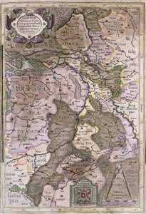 हॉलैंड और ब्रेबेंट, बेल्जियम (उत्कीर्णन) द्वारा जेरार्डस मर्केटर