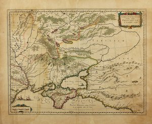 टॉरिका चेरोनसस। क्रीमिया का मानचित्र, 1595