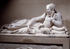 अंतिम संस्कार स्मारक: फ्रांस के चांसलर कार्डिनल रेने डी बिराग (1506-1583) की पत्नी जीन वेलेंटाइन बलबियानी (1518-1572) की पसंद के साथ मकबरा। जर्मेन पिलोन (1535 - 1590) द्वारा संगमरमर की मूर्ति, लगभग 1573। पेरिस, मुसी डू लौवर