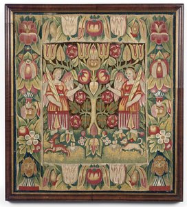 उत्तरी टेपेस्ट्री कुशन कवर, उत्तरी जर्मनी, संभवतः हैम्बर्ग, c.1600-50 द्वारा जर्मन स्कूल