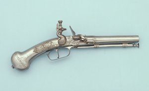 एक ऑल स्टील फ्लिंटलॉक पिस्टल, जन क्लोएटर ए ग्रीनवेनब्रिच, c.1660 द्वारा जर्मन स्कूल