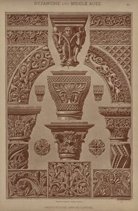 बीजान्टिन और मध्य युग, वास्तुकला और मूर्तिकला (रंग लिथो) द्वारा जर्मन स्कूल