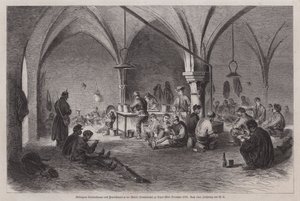 दिसंबर 1870 के मध्य में डिजॉन, फ्रांस, फ्रेंको-प्रुशियन युद्ध के टाउन हॉल में गैरीबाल्डियन और फ्रेंच फ़्रैंक-टायरर्स पर कब्जा कर लिया (उत्कीर्णन) द्वारा जर्मन स्कूल