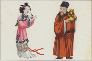 चीनी पेंटिंग (रंग लिथो) द्वारा जर्मन स्कूल