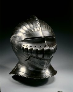 मैक्सिमिलियन शैली में बंद हेलमेट, c.1510-30 द्वारा जर्मन स्कूल