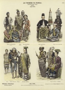 इंडोनेशिया की वेशभूषा, 1880 द्वारा जर्मन स्कूल