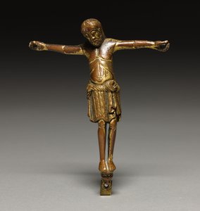 क्रूसीफाइड क्राइस्ट, c.1200 (गिल्ट ब्रॉन्ज) द्वारा जर्मन स्कूल