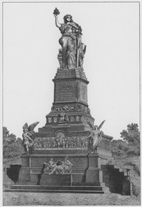 Niederwald पर राष्ट्रीय स्मारक (उत्कीर्णन) द्वारा जर्मन स्कूल