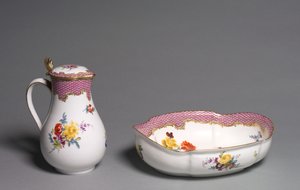 ईवर और बेसिन, मीसिन पोर्सिलेन फैक्ट्री, जर्मनी द्वारा निर्मित, c.1765 द्वारा जर्मन स्कूल