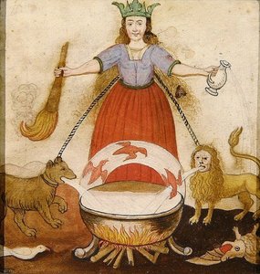 भाग्य, c.1605 (कागज पर गौचे) द्वारा जर्मन स्कूल