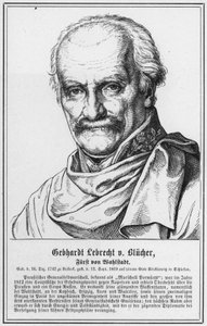 Gebhardt Lebrecht वॉन Blucher, Wahlstadt के राजकुमार (उत्कीर्णन) द्वारा जर्मन स्कूल