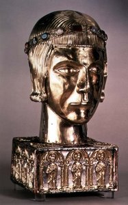 सेंट यूस्टेस के गोल्ड हेड, c.1210, जर्मनी द्वारा जर्मन स्कूल