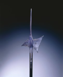 Halberd, c.1550 (इस्पात और लकड़ी) द्वारा जर्मन स्कूल