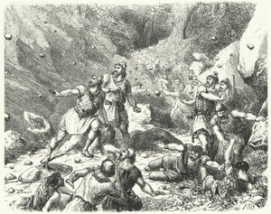 टारसस में फोनीशियन के लिए शत्रुतापूर्ण स्वागत (उत्कीर्णन) द्वारा जर्मन स्कूल