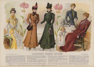 Illustrirte Frauen-Zeitung (रंग लिथो) के लिए चित्रण द्वारा जर्मन स्कूल