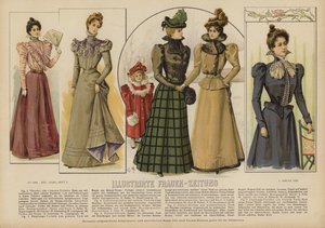 Illustrirte Frauen-Zeitung (रंग लिथो) के लिए चित्रण द्वारा जर्मन स्कूल