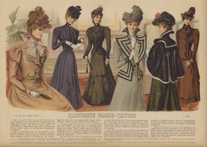 Illustrirte Frauen-Zeitung (रंग लिथो) के लिए चित्रण द्वारा जर्मन स्कूल