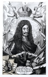 लिओपोल्ड I (1640-1705), हंगरी के राजा और पवित्र रोमन सम्राट, फिलीपीन द्वारा उत्कीर्ण द्वारा जर्मन स्कूल