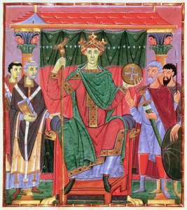 सुश्री Cim.4453 f.42r पवित्र रोमन सम्राट ओटो III उत्साहित (980-1002), c.998 द्वारा जर्मन स्कूल