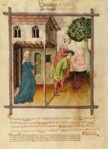 एमएस 9333 fol.96v मैन उल्टी, स्वस्थ Tacuinum से द्वारा जर्मन स्कूल