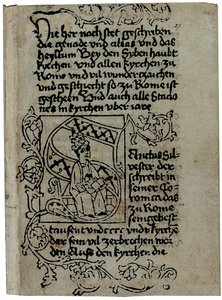 संभवतया उलरिच हान, रोम, c.1475 (वुडकूट और पेन एंड इंक) द्वारा जर्मन स्कूल
