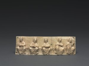 एक पोर्टेबल अल्टार से पट्टिका: मसीह और प्रेरित, लोअर राइन घाटी, 1050-1100 द्वारा जर्मन स्कूल