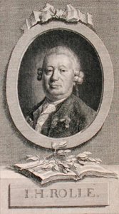 गीजर द्वारा उकेरी गई जोहान हेनरिक रोले (1716-85) का पोर्ट्रेट (उत्कीर्णन) द्वारा जर्मन स्कूल