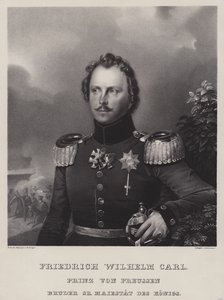 प्रशिया के राजकुमार विल्हेम (1783-1851), राजा फ्रेडरिक विलियम III (लिथो) के भाई द्वारा जर्मन स्कूल