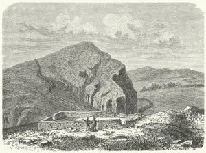 हैड्रियन की दीवार के उत्तर में सेवेरस की दीवार के अवशेष (उत्कीर्णन) द्वारा जर्मन स्कूल