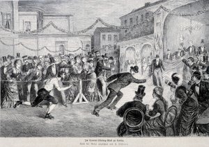 1878 में बर्लिन में रूले स्केट रेस। द्वारा जर्मन स्कूल