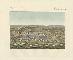 नमक की झीलें और नमक के मैदान (रंगीन उत्कीर्णन) द्वारा जर्मन स्कूल