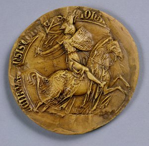 जॉन I की मुहर (1296-1346) लक्समबर्ग के राजा बोहेमिया द्वारा जर्मन स्कूल