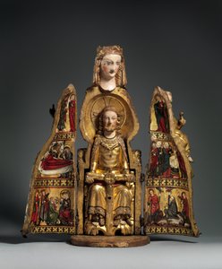 वर्जिन का श्राइन, c.1300 (सोने की लकड़ी) द्वारा जर्मन स्कूल