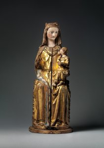 वर्जिन के श्राइन, बंद पैनल, c.1300 (सोने की लकड़ी) द्वारा जर्मन स्कूल