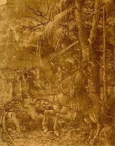 अजगर को मारते हुए सेंट जॉर्ज द्वारा जर्मन स्कूल
