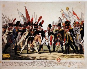 1815 में जनरल के रूप में नेपोलियन का अंत (1769-1821) (रंग लिथो) द्वारा जर्मन स्कूल
