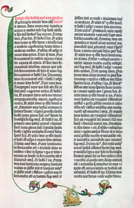 द गुटेनबर्ग बाइबिल, मेंज c.1450-55 द्वारा जर्मन स्कूल