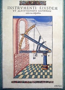 टाइको ब्राहे (1546 - 1601), वैंड्सबेक द्वारा "एस्ट्रोनॉमी" में एस्ट्रोनॉमिकल सेक्स्टेंट द्वारा जर्मन स्कूल