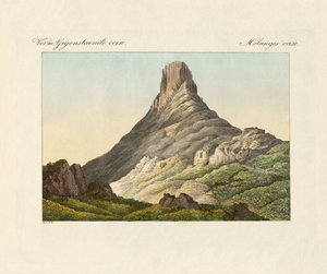 अंडा द्वीप पर स्कीयर (रंगीन उत्कीर्णन) द्वारा जर्मन स्कूल