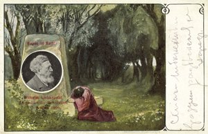 विल्हेम लिबनेच्ट, जर्मन सामाजिक लोकतांत्रिक राजनीतिज्ञ (कलर लिथो) द्वारा जर्मन स्कूल